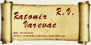 Ratomir Varevac vizit kartica